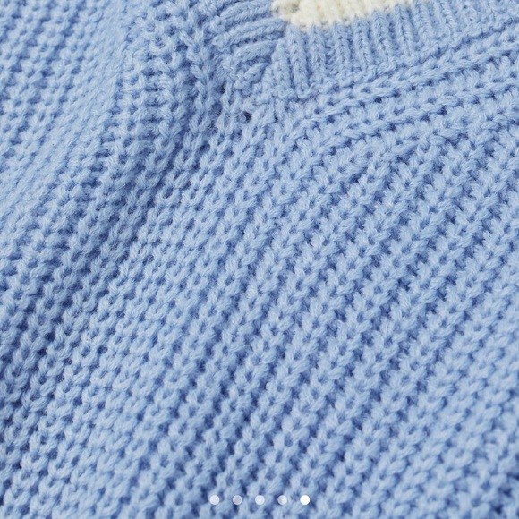 Brand New H&M Ribbed Sweater Vest Light Blue- Size M - Picture 5 of 6